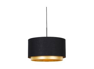 8718881123566 - Qazqa - Moderne Hängelampe schwarz mit goldenem 47 cm Duo-Schirm - Combi - Schwarz