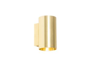 8718881132193 - Qazqa - Moderne Wandleuchte Gold rund - Sandy - Gold Messing