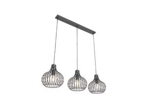 8718881134647 - Qazqa - Moderne Hängelampe schwarz 3-Licht - Sapphira - Schwarz