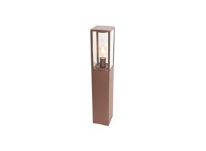 8718881135279 - Qazqa - Industrielle stehende Außenlampe rostbraun 80 cm IP44 - Charlois - Rostbraun