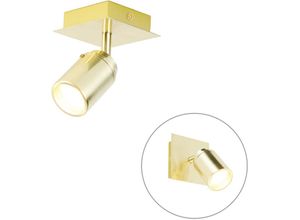 8718881135767 - Qazqa - Moderner Badspot aus Messing quadratisch IP44 - Ducha - Gold Messing