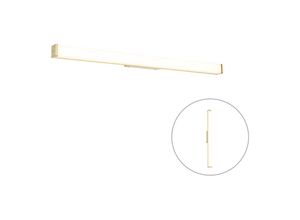 8718881135811 - Qazqa - Badezimmer Wandleuchte Messing 92 cm inkl led IP44 - Cascada - Gold Messing