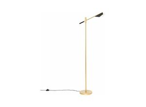 8718881137181 - Design-Stehlampe schwarz mit Gold - Sinem - Gold Messing