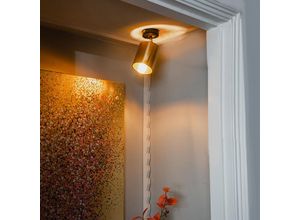 8718881137259 - Qazqa - Modernes Punktschwarz mit Gold - Lofty - Gold Messing