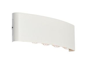 8718881137532 - Außenwandleuchte weiß inkl led 10-flammig IP54 - Silly - Weiß