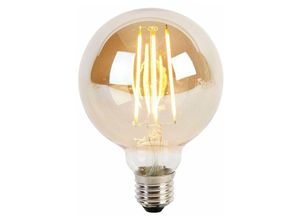 8718881137853 - Luedd - E27 3-stufig dimmbare LED-Lampe G95 Rauchglas 5W 380 lm 2200K - Gold Messing