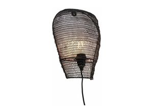 8718881138270 - Qazqa - Orientalische Wandlampe schwarz 35 cm - Nidum - Schwarz