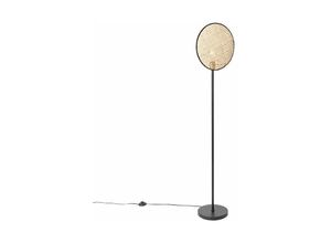 8718881138805 - Ländliche Stehlampe schwarz mit Rattan 35 cm - Kata - Naturel