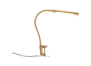 8718881139864 - Klemm-Schreibtischleuchte Messing inkl led mit Touchdimmer - Lionard - Gold Messing