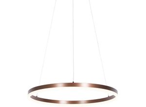 8718881140570 - Design-Hängelampe Bronze 60 cm inkl LED 3-stufig dimmbar - Anello - Bronze