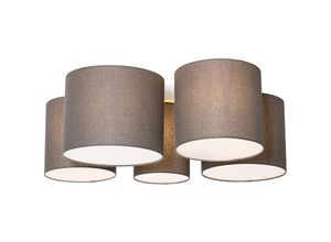 8718881140839 - Qazqa - Moderne Deckenleuchte taupe 5-flammig - Multidrum - Taupe