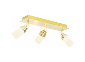 8718881142239 - Qazqa - Moderner Badezimmerspot Stahl 3-Licht IP44 - Japie - Gold Messing