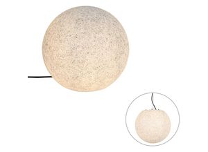 8718881143878 - Qazqa - Moderne Außenleuchte grau 35 cm IP65 - Nura - Grau