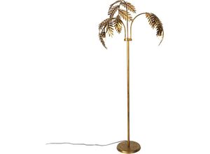 8718881143984 - Qazqa - Vintage Stehlampe Antik Gold 3-flammig groß - Botanica - Gold Messing