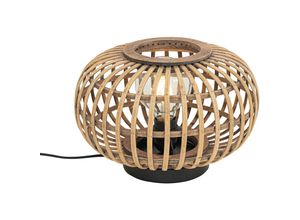 8718881144479 - Qazqa - Orientalische Tischlampe Bambus - Amira - Naturel