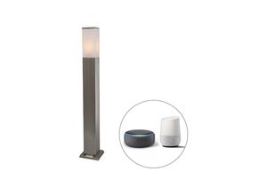 8718881145636 - Smarte Außenlampe 80 cm Stahl inkl Wifi P45 - Malios - Stahl