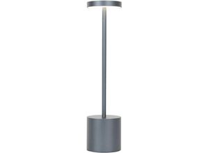 8718881150708 - Qazqa - Outdoor-Tischleuchte grau inkl led mit Touchdimmer wiederaufladbar - Dupont