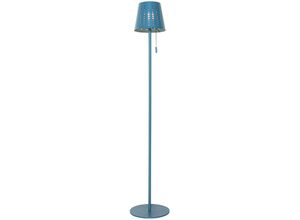 8718881150982 - Qazqa - Außenstehleuchte blau inkl led 3-stufig dimmbar auf Solar - Ferre - Blau