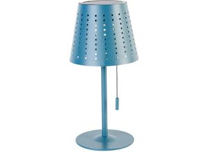 8718881151019 - Outdoor-Tischleuchte blau inkl led 3-stufig dimmbar wiederaufladbar und Solar - Ferre - Blau