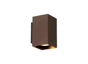8718881151170 - Qazqa - Moderne Wandleuchte dunkelbronze quadratisch - Sandy - Bronze