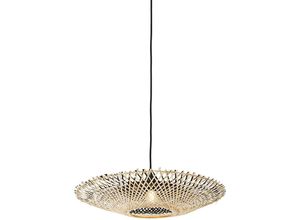 8718881154058 - Qazqa - Orientalische Hängelampe Rattan 50 cm - Rina - Naturel