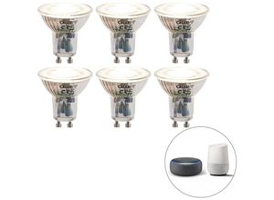 8718881155314 - - Set mit 6 intelligenten dimmbaren GU10-LED-Lampen 5 w 345 lm 2200-4000 k