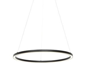 8718881156106 - Qazqa - Smarte Hängelampe schwarz 80 cm inkl led und rgbw - Girello - Schwarz