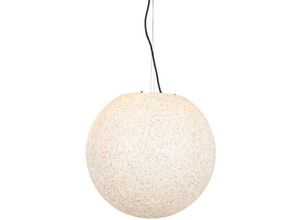 8718881156533 - Qazqa - Moderne Außenhängelampe grau 45 cm IP65 - Nura - Grau