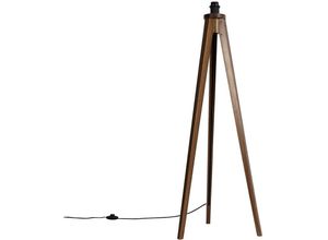 8718881157110 - Ländliche Stehlampenstativ aus Walnussholz - Tripod Classic - Braun