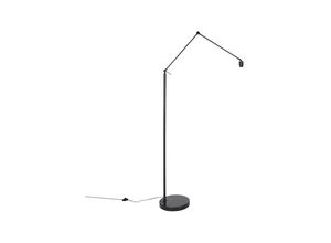 8718881158186 - Qazqa - Moderne Stehlampe schwarz verstellbar - Editor - Schwarz