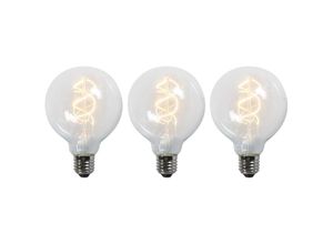 8718881158803 - Set mit 3 E27-LED-Glühfadenlampen G95 klar 5W 400 lm 2200K - Transparent