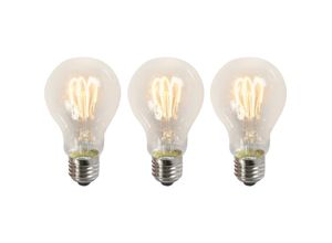 8718881158810 - Luedd - Set mit 3 E27-LED-Lampen mit gedrehtem Glühfaden A60 klar 3 w 210 lm 2200 k - Transparent