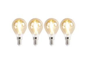 8718881158834 - Luedd - Set mit 4 E14 LED-Lampen P45 Gold 2W 180 lm 2100K - Gold