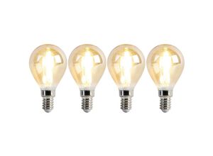 8718881158872 - Luedd - Set mit 4 dimmbaren E14-LED-Lampen P45 Gold 35 w 330 lm 2100 k - Gold