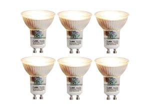 8718881158896 - Set mit 6 dimmbaren GU10-LED-Lampen 6W 450 lm 2700K - Transparent