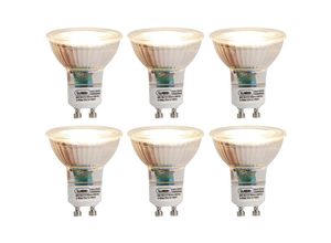 8718881158933 - Luedd - Set mit 6 GU10 3-Stufen-Dimm-zu-Warm-LED-Lampen 6W 450 lm 2000K - 2700K