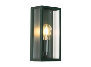8718881160011 - Qazqa - Industrielle Außenwandleuchte dunkelgrün mit Glas IP44 - Rotterdam - Grün
