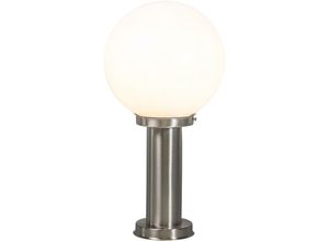 8718881161155 - Qazqa - Smarter Außenlaternenmast aus Edelstahl 50 cm inkl wlan A60 - Sfera - Stahl