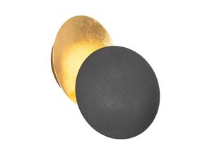 8718881161209 - Smarte Wandleuchte Schwarz mit Gold inkl WiFi G9 - Sunrise - Schwarz