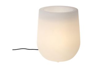 8718881161759 - Qazqa - Außenstehleuchte Flowerpot weiß inkl led IP44 - Flowerpot - Weiß