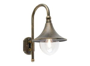8718881165450 - Smart buiten wandlamp antiek goud IP44 incl Wifi A60 - Daphne - Gold Messing