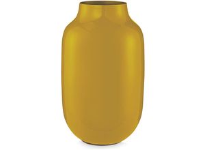 8718924045961 - Dekovase PIP STUDIO Vase gelb B18cm H30cm T18cm Ø18cm Metall Vasen