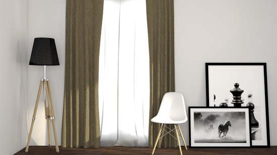 8718969574983 - - Luxuriöser gewebter Verdunkelungsvorhang - Ringe - Beige - 300 x 250 cm - Verdunkelung & Konfektion