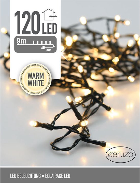 8719001259110 - - Weihnachtsbeleuchtung - 120 LED - 9 Meter - warmweiß