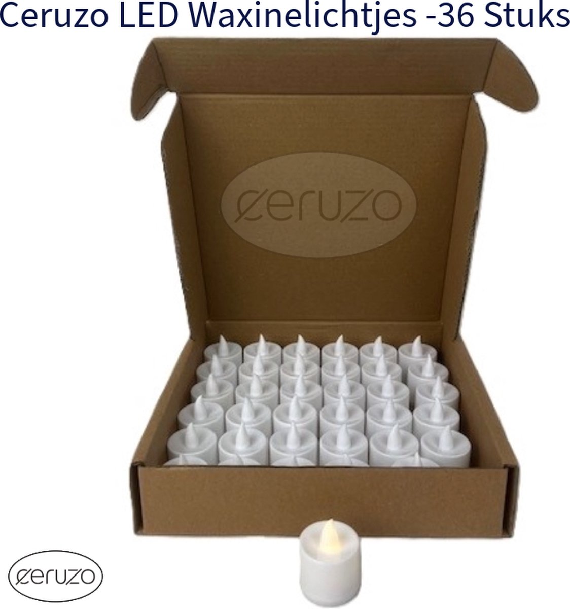 8719001870933 - - LED-Kerzenlichter -36 Stück- Teelichter - Batteriebetrieben - Warmweiß