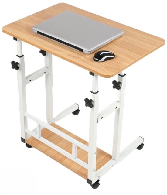 8719001871886 - Laptop-Tisch - Mobiler Betttisch - Höhenverstellbar - Tischplatte 80x40 cm - Multifunktional 8719001871886 - Laptop-Tisch - Mobiler Betttisch - Höhenverstellbar - Tischplatte 80x40 cm - Multifunktional
