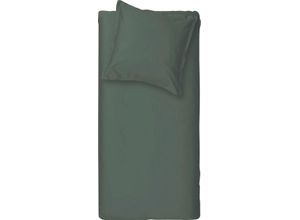 8719002180635 - Bettwäsche CINDERELLA Plain Sundays Gr B L 155 cm x 220 cm (1 St) B L 80 cm x 80 cm (1 St) Satin grün (green) Satin-Bettwäsche mit Stehsaum