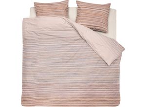 8719002189263 - Bettwäsche CINDERELLA Tide Gr B L 200 cm x 200 cm (1 St) B L 80 cm x 80 cm (2 St) Renforcé pink Renforcé-Bettwäsche mit Streifen im Farbverlauf