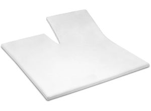 8719002197008 - Spannbettlaken CINDERELLA Basic Split Laken Gr B L 200 cm x 210 cm 1 St Renforcé 15 cm 200 x 210 cm weiß (white) Spannbettlaken mit Gummizug