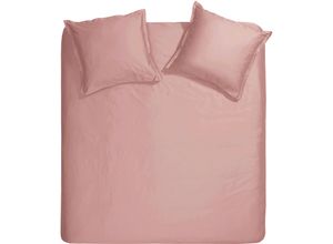8719002201965 - Bettwäsche CINDERELLA Sundays Gr B L 200 cm x 200 cm (1 St) B L 80 cm x 80 cm (2 St) Satin pink Satin-Bettwäsche weich und stark